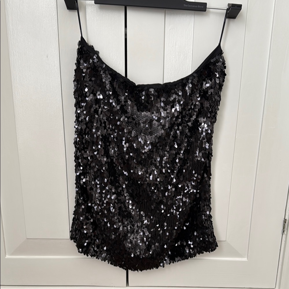 Sequin Black Vince skirt